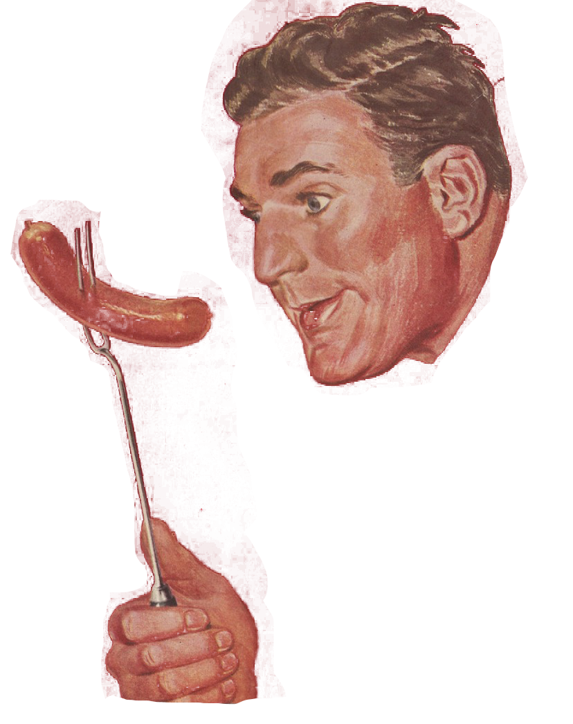 Hotdog on a fork